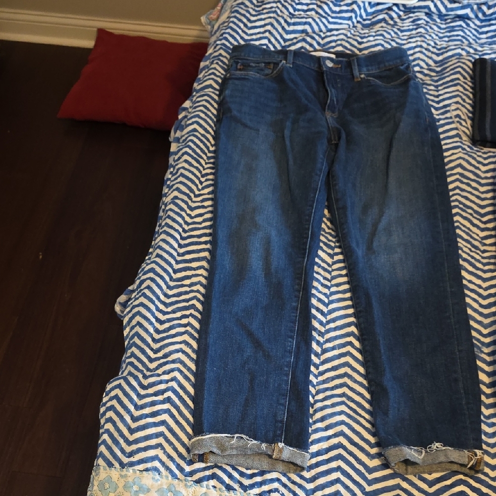 LOFT Dark Blue Ankle Jeans